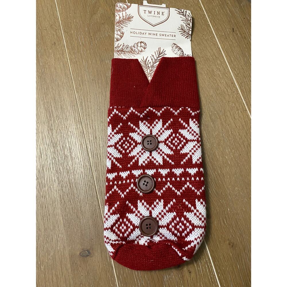 NWT Twine Living Co Holiday wine sweater